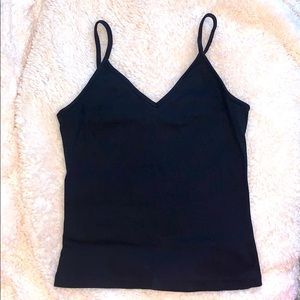 Cropped Black Tank